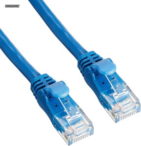 �y���������zLAN�P�[�u�� CAT6A 15m �ܐ܂�h�~�R�l�N�^ ���炩 �u���[ LD-GPAYC/BU15