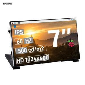 �y���������z7�C���` 1024x600 IPS LCD ���j�^�[ (��^�b�`) HDMI �|�[�g�t�� �u���P�b�g�t�� Raspberry Pi 5/4B/3B+/Zero/400�ABanana Pi/Windows 11/10/8/7