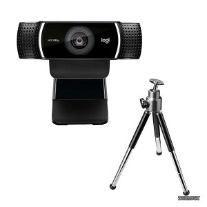 �y���������zWeb�J���� C922n �t��HD 1080P �X�g���[�~���O �B�e�p �O�r �X�^���h �t�� �I�[�g�t�H�[�J�X �X�e���I �}�C�N �E�F�u�J���� �E�F�u�J�� PC Mac �m�[�g�p�\�R�� Zoom Skype �������K�i 2�N