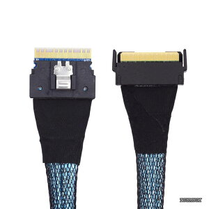 �y���������z5.0 Mini Cool Edge IO MCIO PCI-E �X�������C�� 8i 74�s�� �I�X - SFF-8654 SAS 4.0 74�s�� �I�X �G�N�X�e���_�[�P�[�u�� 50cm