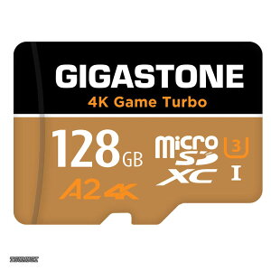 �y���������z1��p�z GIGASTONE �}�C�N��sd�J�[�h 128GB 4K Game Turbo microSDXC UHS-I A2 V30 U3 C10 100MB/s ���� SD�A�_�v�^�[1���t���y5�N�f�[�^�����E���������ۏ؁z