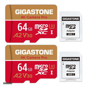 �y���������z�}�C�N��sd�J�[�h 64GB 2�Z�b�g 4K Camera Pro microSDXC UHS-I A2 V30 U3 C10 Ultra HD 4K �r�f�I�^�� Gopro �A�N�V�����J���� �X�|�[�c�J���� 95MB/s SD�A�_�v�^�[2���t��