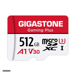 �y���������z1 �Ή��z GIGASTONE �}�C�N��sd�J�[�h 512GB Gaming Plus microSDXC UHS-I A1 V30 U3 C10 100MB/s ���� Full HD & 4K UHD���� GIGASTONE �������K�i SD�A�_�v�^�[1���t���y5�N�ۏ؁z
