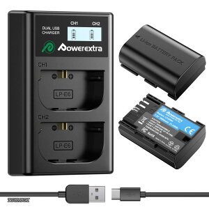 �y���������zLP-E6NH �݊��o�b�e���[�[�d��Z�b�g�A2950mAh��e�ʁA�[�d��t�� �����p�\ Mark II 5D Mark III 5D Mark IV 5DSR 5DS 60D 60Da 6D 6D Mark II 70D 7D 7D Mark II 80D EOS R EOSR5 EOS R6�J�����Ή� (LP-E6NH�o�b�e