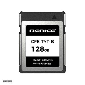 �y���������zCFexpress Type B 128GB �����\ �������[�J�[�h �ő�ǂݏo��1780MB/s �ő发������700MB/s PCIe Gen3.0x2 NVMe 1.3 �������d�� 4K/6K�^��Ή� for EOSR3 R5 R5C C300 1DX C500 Z9 Z7II Z6II Z7 Z6 D5 D850 D500 X-H2S X