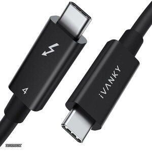 �y���������zThunderbolt 4 �P�[�u�� IVANKY 240W�}���[�d 8K�f���o�� 40Gbps �����f�[�^�]�� �F�؎擾 USB-C & USB-C iPhone17/17e/Air/16/16e/15 �[�d�P�[�u�� MacBook Air Pro Neo�AiPad Pro/Air ���Ή�