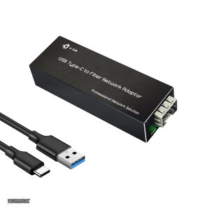 �y���������zType C - �t�@�C�o�[�l�b�g���[�N�A�_�v�^�[ 100/1000base-X USB to Open SFP �M�K�r�b�g�l�b�g���[�N�J�[�h�Ή� Windows�T�[�o�[/Windows/Linux�R���p�N�gNIC�l�b�g���[�N�A�_�v�^�[�B