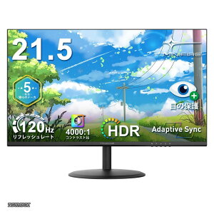 �y���������z���j�^�[ 21.5�C���` pc���j�^�[ 120Hz �t��hd ����� �t���f�B�X�v���C Adaptive Sync VESA�Ή� �t���[�����X HDMI*2 �u���[���C�g�y�� �`���g���߉� �r�W�l�X�p �ܔN�ۏ�(HDMI�P�[�u���t-MF