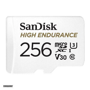 �y���������z�T���f�B�X�N ���K�i �z SanDisk microSD �J�[�h 256GB UHS-I U3 V30 Class10 �h���C�u���R�[�_�[ �Ď��J���� ���ϋv High Endurance SDSQQNR-256G-GH3IA �ȈՃf�U�C���p�b�P�[�W 2�N�Ԍ���ۏ�
