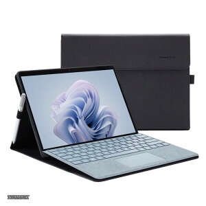 �y���������zMicrosoft Surface Pro 11 / Surface Pro 10 (2024) / Surface Pro 9(2022) �P�[�X �}�C�N���\�t�g ��p�ی�J�o�[ �\�ʓ����ی� �����p �X�^���h �L�[�{�[�h�����[�\�y�� ���^ �y���z���_�[�t�� PU