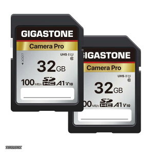 �y���������zSD�J�[�h 32GB 2�Z�b�g Camera Pro SDHC UHS-I A1 V10 U1 C10 100 MB/s ���� 4K UHD & Full HD �r�f�I Canon Nikon Sony Pentax Kodak Olympus Panasonic�Ȃ� �f�W�^���J���� ��჌�t�Ή� �~�j�P�[�X2�t��