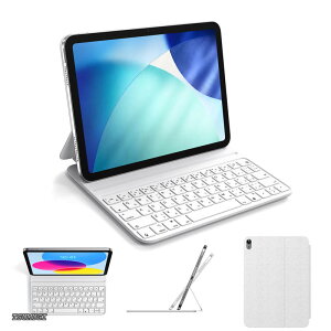 �y���������ziPad ��10���� 10.9�C���` 2022 / ��11���� 11�C���` A16 2025 �Ή� �L�[�{�[�h�t���P�[�X�y���{��z��z���C�z���[�d�� ��^�L�[�L���b�v�݌v �_�u���A���O������ �ϖ��E�Ϗ��� �y�ʐ�