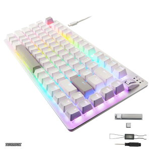 �y���������z�Q�[�~���O�L�[�{�[�h V custom VK720A ���s�b�h�g���K�[���� �L�� ���E�� ���C���A�i���O���m�X�C�b�`���� 75%�T�C�Y US�z�� �z���C�g TK-VK720AWH-EN