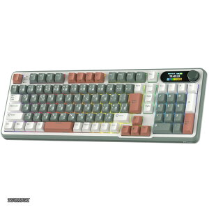 �y���������zROYAL KLUDGE S98 JP ���J�j�J���L�[�{�[�h�A�X�}�[�g�f�B�X�v���C�ƃ{�^���t���A�g�b�v�}�E���g 96% ���C�����X���J�j�J���L�[�{�[�h BT/2.4G/USB-C�A�z�b�g�X���b�v�\�A�\�t�g�E�F