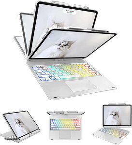 �y���������zair 13 �C���`�L�[�{�[�h(M3 2025/M2 2024) iPad Pro 12.9 ��6/5/4/3���� �L�[�{�[�h�P�[�X 360°��]180°���] �^�b�`�p�b�h�t�� �X�}�[�g 7�F�o�b�N���C�g�}���[�d�\ �S�ʕی�Bluetooth�L�[ �{