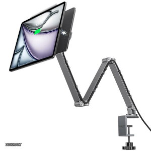 �y���������zLULULOOK ���C���C�����X�[�d�X�^���h for iPad Pro 11�C���` Gen1-4 / Air 11�C���` M4/M3/M2 / Air 10.9�C���` Gen4-5�A�܂肽���݃A���~�A�[���t���f�X�N�p���b�N�X�e�f�BiPad�X�^���h�A2m�P�[