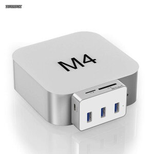 �y���������zMini M4�h�b�L���O�X�e�[�V���� - 6 in 1 USB-C �n�u | 10Gbps USB-C �|�[�g�A3x5Gbps USB-A�ASD/TF 3.0 �J�[�h���[�_�[���ځA�A���~�� �R���p�N�g�݌v | Mac Mini M4/M4 Pro �����ȃA�N�Z�T���[ �g��