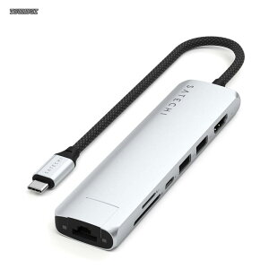 �y���������z7 in 1 USB-C �X�����v���X �}���`�|�[�g�A�_�v�^�[�i�L��LAN�C�[�T�l�b�g�A100W�}���[�d�A4K@60Hz HDMI�AUSB-A 10Gbps ×2�����f�[�^�]���ASD/microSD�Ή��AMacBook Air & Pro�A�m�[�g�p�\�R���Ή�