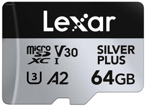 �y���������zSilver Plus 64GB Micro SD�J�[�h �ő�205MB/s MicroSDXC UHS-I�t���b�V���������[�J�[�h �A�_�v�^�[�t�� C10 U3 A2 V30�Ή� �t��HD 4K UHD ����TF�J�[�h �h���[�� �A�N�V�����J���� �g�ь^�Q�[���@