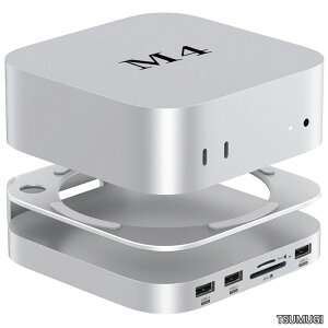�y���������zMac mini M4 / M4 Pro�h�b�L���O�X�e�[�V���� 2024 (�^�ԁFMC60H) / M.2 �X���b�g HDMI 2��ʑΉ� �q�[�g�V���N�i�A���~�����j/ USB TypeA ×3 SD microSD�J�[�h���[�_�[/�d���{�^���������� macmini M