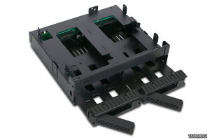 �y���������zExpressCage 5.25�x�C �����f�o�C�X���� 2 x 2.5 SAS/SATA SSD or HDD + Slim(Ultra Slim) ODD | MB732SPO-B
