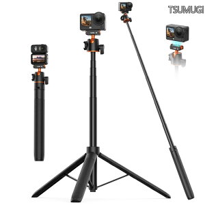�y���������zDJI Osmo Action 6�p �O�r 140cm �N�C�b�N�����[�X�}�E���g ���B��_ �J�����O�r 360�x��] �{�[���_�� �����^�ѕ֗� Vlog �莝���B�e �������b�h �܂肽���� Osmo Action 6�AOsmo Nano�Ή� AC-71
