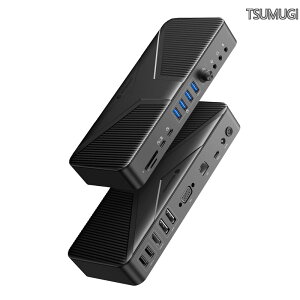 �y���������zUSB C �h�b�L���O�X�e�[�V���� 20 in 1 Type C Dock 4��ʏo�� 4K HDMI/DP/VGA�o�� 10Gbps USB3.2 GEN2 PD60W&18W�[�d�|�[�g/RJ45/3.5mm �I�[�f�B�I+�}�C�N+ 2-in-1/USB-A/USB-C/SD&TF�J�[�h�X���b�g���� ���b�v