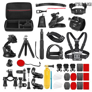 �y���������z50 in 1 �A�N�V�����J�����A�N�Z�T���[�L�b�g�R���p�`�u��GoPro Hero 13 12 11 DJI OSMO 4 3 2 Insta360 X4 X3 SJCAM AKASO VicTsing APEMAN Campark Sports DV GP-10�A�N�V�����J�����|�[���}�E���g�t��