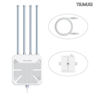 �y���������zWiFi6 ���O���b�V�����[�^�[/AP/���p��A�f���A���o���h2.4G+5G AX1800M PoE�t�����������OWiFi���b�V���G�N�X�e���_�[/4x8dBi�n�C�Q�C���A���e�i/IP67�ό󐫃G���N���[�W���[/�V�O�i���u