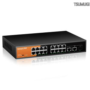 �y���������z16�|�[�g�A���}�l�[�W �X�C�b�`���O�n�u 100Mbps (PoE+ x16 240W) �É��t�@�����X