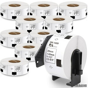 �y���������z39mm x 48mm DK-1220 620��/�� ���M�X�e�b�J�[�����x���v�����^�[ QL-800 QL-820NWB QL-700 QL-550 QL-720NW QL-650TD 10���[���Z�b�g�A�u���U�[Brother�ƌ݊����̂��� DK���x�� ���v6200��