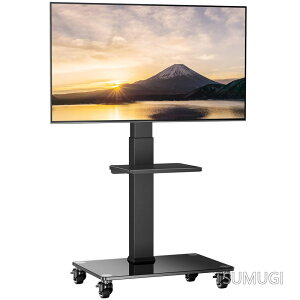 �y���������z�e���r�X�^���h �L���X�^�[�t�� �Ǌ� tv�X�^���h �n�C�^�C�v �ړ��� tv stand �e���r�� �Ǌ|�� 37-75�C���`�Ή� VESA/��200~600mm/�c100�`400mm �ω׏d40kg 6�i�ڍ������� ���E±35�x��U�� 