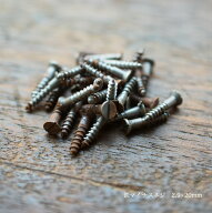 つむぎ商會 鉄皿頭マイナスネジ 6×2.9×20mm （1袋20本入）