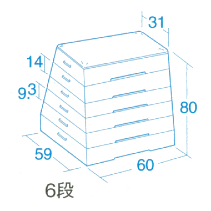 楽天市場】とび箱 6段 ノンスリップゴム付 跳び箱 富士型跳び箱