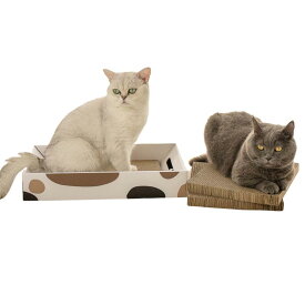 BC 猫 爪とぎ 爪研ぎ 箱型 ダンボール クズが飛び散りにくい 掃除楽々