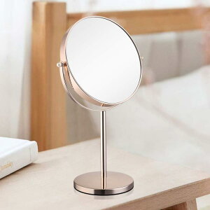 シンプルデザイン 真実の両面鏡DX 5倍拡大鏡 360度回転 卓上鏡 スタンドミラー メイク 化粧道具