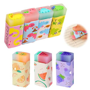 消しゴム アーチ 小学生 7個セット 鉛筆消しゴムセット 消す とてもきれい かわいい 楽しい 文房具 学習 DIY 絵画 模様 恐竜 スイカ ぶどう オレンジ 百均 ファブリック のんびり 化