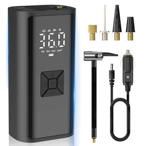 �d����C���� �R�[�h���X ������~ �ő刳��150PSI ���]��/������/�o�C�N/�{�[��/�����֑Ή� 6000��e�ʃo�b�e���[�[�d�� ��/�Ď��o���u�Ή� LCD�f�W�^���\�� ���C�gSOS���[�h�t��