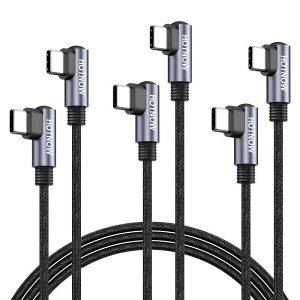 USBC-USBC直角ケーブル、短い PD60WタイプC急速充電コードGalaxy S21 / S21 + / S20 + Ultra Note 20、Pixel 4/3 XL、MacBook Air iPad Pro 2020と互換性があります