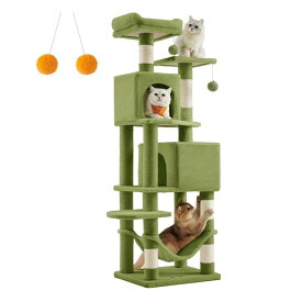 FEANDREA キャットタワー 多頭飼い 大型猫用 スリム 安定感