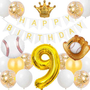 バルーン 誕生日 風船 野球 数字 飾り付け バースデー パーティー スポーツパーティー 試合 応援 サプライズ デコレーション 店舗装飾 ベースボール 野球ミット キャッチャー グローブ