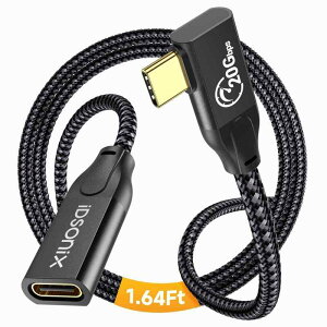 USB Type-C �����P�[�u�� USB3.2 Gen2x2 20Gbps �����f�[�^�]�� 100W PD �}���[�d 4K 60Hz �f���o�� L���^ 0.5m MacBook Pro Air iPad Android �X�}�z PC �m�[�g�p�\�R�� ���j�^�[ �f�B�X�v���C �f�[�^�]�� ���ϋv