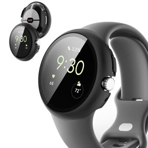 For Google Pixel Watch 3 45mm p p P[X ی KXtB ̌^ Jo[ X}[gEHb` 3DȖʋtB GbW^b` hC菝 hՌ h~ Sʕی EȒP ub