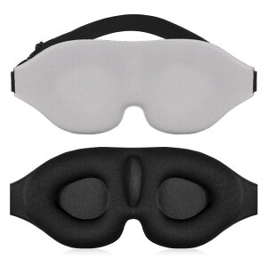 アイマスク 睡眠用 立体型 軽量 遮光 安眠 柔らかい 男女兼用 圧迫感なし 付け心地良い 光をに遮断 長さが調節できる 昼寝/仮眠/旅行に最適