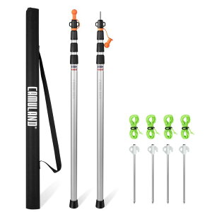 �e���g�|�[�� �A���~ �^�[�v�|�[�� �L�k�� ���a30mm ����92-280CM ���i�K���߉\ �y�� 2�{�Z�b�g ���[�ܕt�� �e���g���[�v�t�� �b���y�O�t�� 620g�i��{������j �L�����v �݉c �U��o��