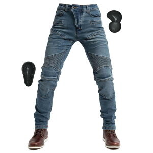 バイク用パンツ メンズ ライディングパンツ ツーリングジーンズ オールシーズン プロテクター付き ストレッチ素材