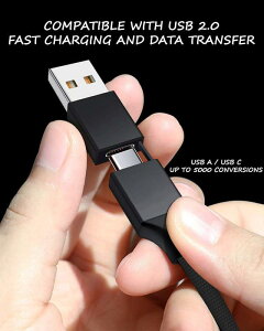 USB C �[�d�P�[�u��6in1 PD60W�}���[�d 480Mbps�f�[�^�]�� USBA+C �ϊ��A�_�v�^ ph0ne/�^�C�vC/�}�C�N�� ��{���� 3in1 ���@��Ή� Sface/Galaxy�Ή�