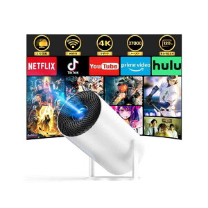 �v���W�F�N�^�[���^ 2024�N�V�o�ꖾ�邳�v���X��270°��]��������`�␳Wi-Fi6�u���ڑ� 16000LM �V�䓊�e Bluetooth5.3 4k�Ή� 1080P�v���W�F�N�^�[�ƒ�p 300���ʃz�[���v���W�F�N�^�[��