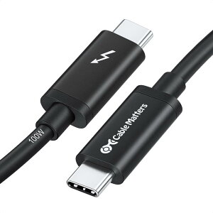 Thunderbolt 3 �P�[�u�� 40Gbps ������ �f�[�^�]�� PD �}���[�d 100W USB-C �݊� MacBook Pro Air iPad Pro Wiws PC Chromebook 5K 4K �f���o�� �f�B�X�v���C ���j�^�[�ڑ� �h�b�L���O�X�e�[�V���� �O�t��SSD eGPU ���ϋv