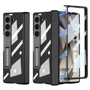 Galy Z Fold6 �P�[�X �J�o�[ �M�����N�V�[Z Fold6 SC-55D SCG25 �X�}�z�P�[�X �g�уP�[�X �����Y�X�^���h �K���X�t�B���� ��ʕی� �X�^���h�@�\ ���C�����X�[�d�Ή� �I�[�g�q���W �ی� �ϏՌ� �L�Y�h